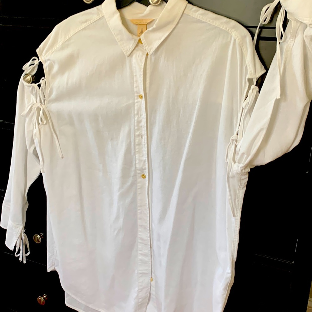 H&M linen l/s button down